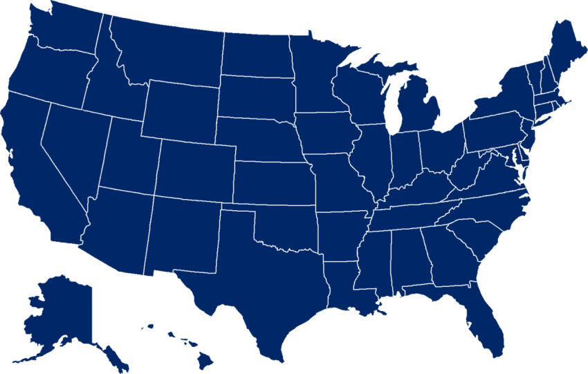 USA map PNG image with transparent background