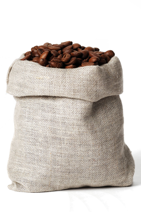 Sack of coffee beans, Coffee bean Gunny sack Bag Kopi Luwak, Bags of coffee beans close-up, coffee Shop, coffee, cocoa Bean png