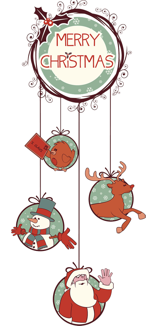 Red and green Merry Christmas home decor, Rudolph Christmas tree Christmas decoration, Christmas decorations, frame, text png