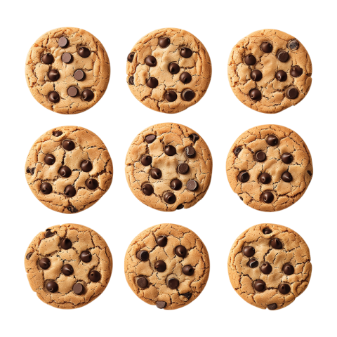Chocolate Chip Cookies Pattern Background