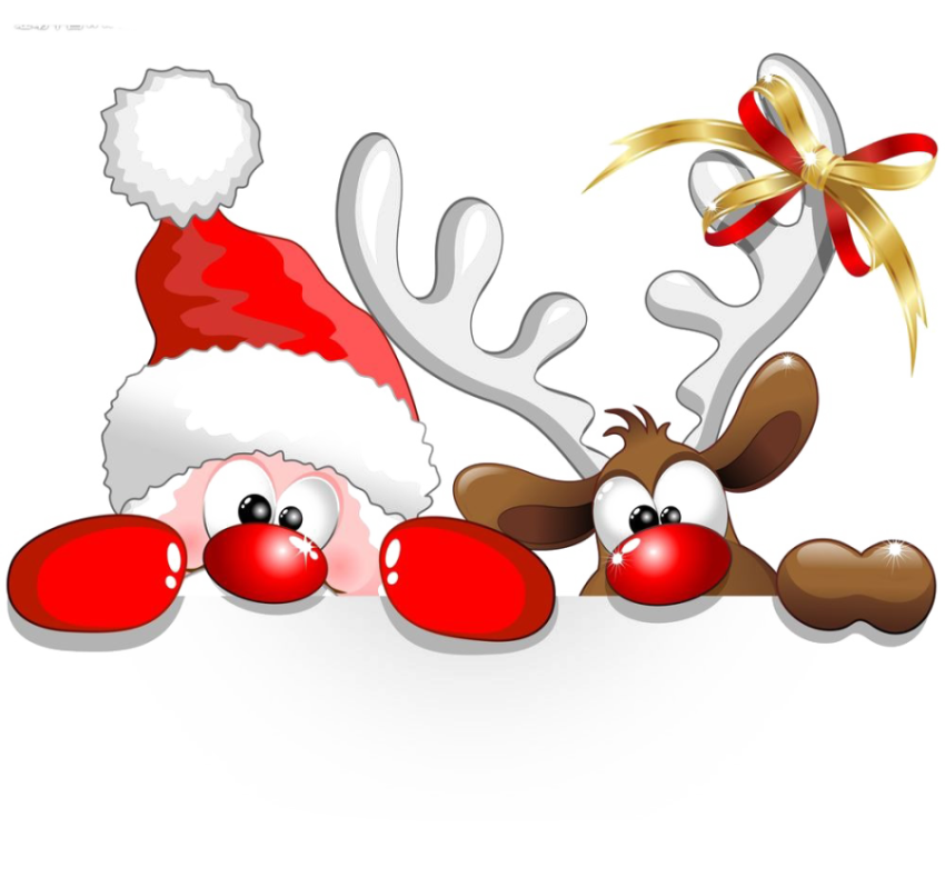 Santa Claus Reindeer Christmas Cartoon, Santa Claus Creative, food, heart png
