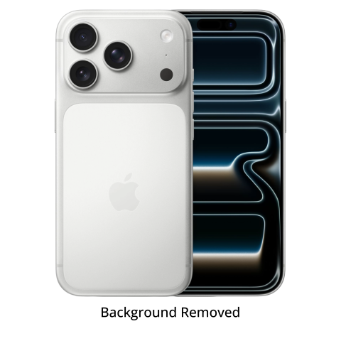 Silver iPhone 17 Pro in Front and Back View