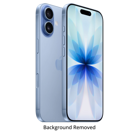 Mist Blue iPhone 17 Front and Back