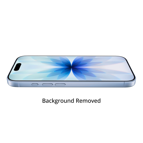 iPhone 17 Mist Blue Landscape Horizontal Position