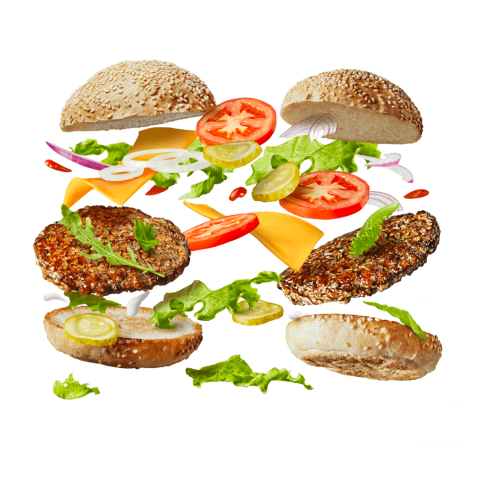 Download HD Two Flying Burgers Layers PNG