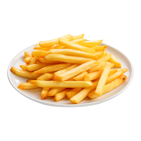 HD PNG Crust French Fries on a Dish